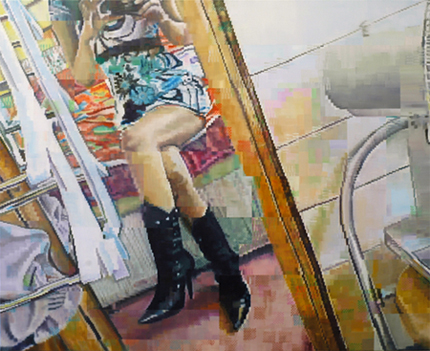 Enda O´Donoghue: "Too Slutty?" (2010) Oil on canvas, 140 x 170 cm
