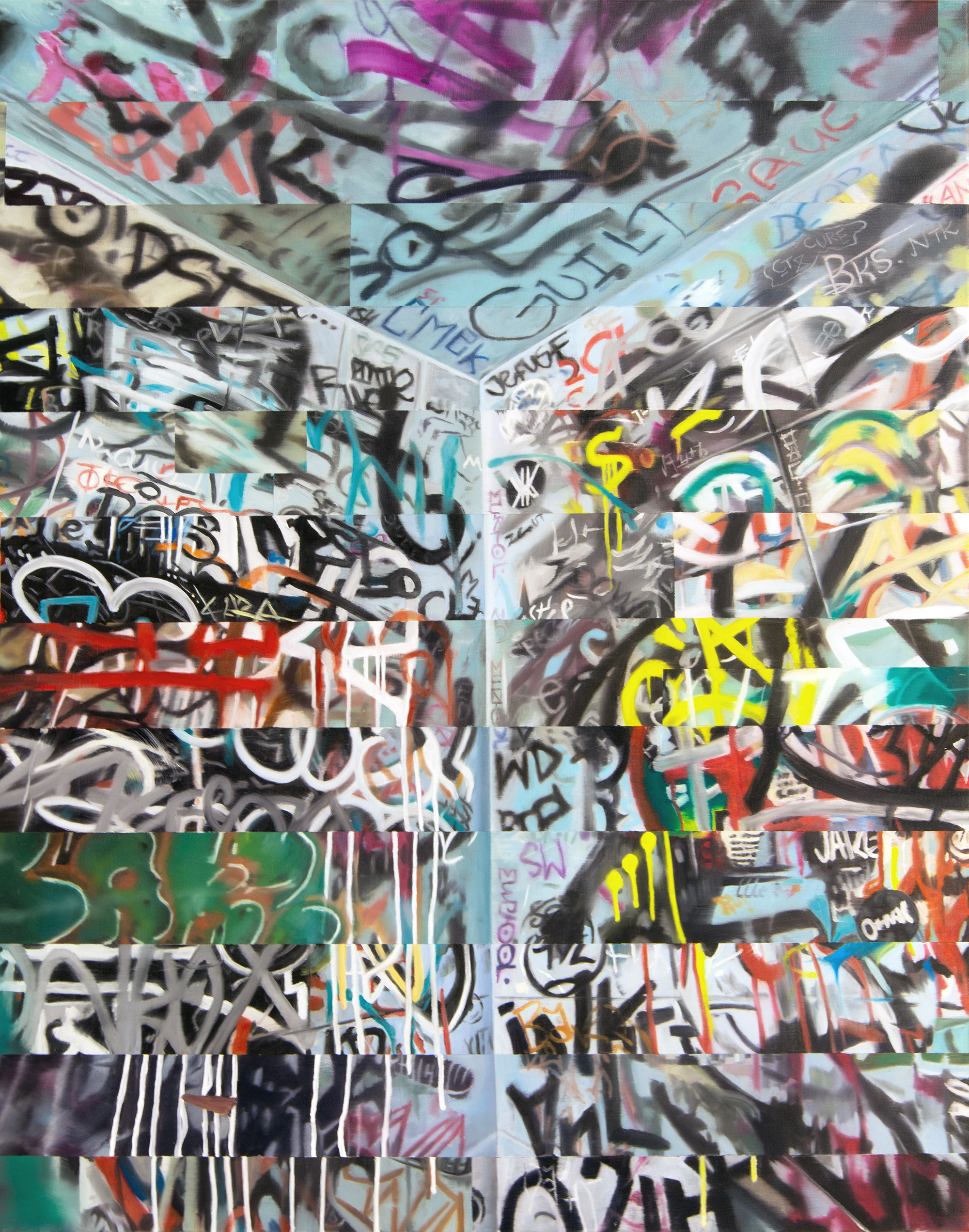 Guilt Corner - by Enda O'Donoghue - (2025) Oil on Canvas, 80 x 100 cm