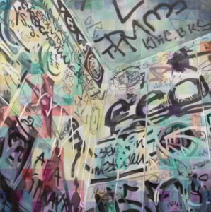 Star Corner - by Enda O'Donoghue - (2025) Oil on Canvas, 85 x 85 cm