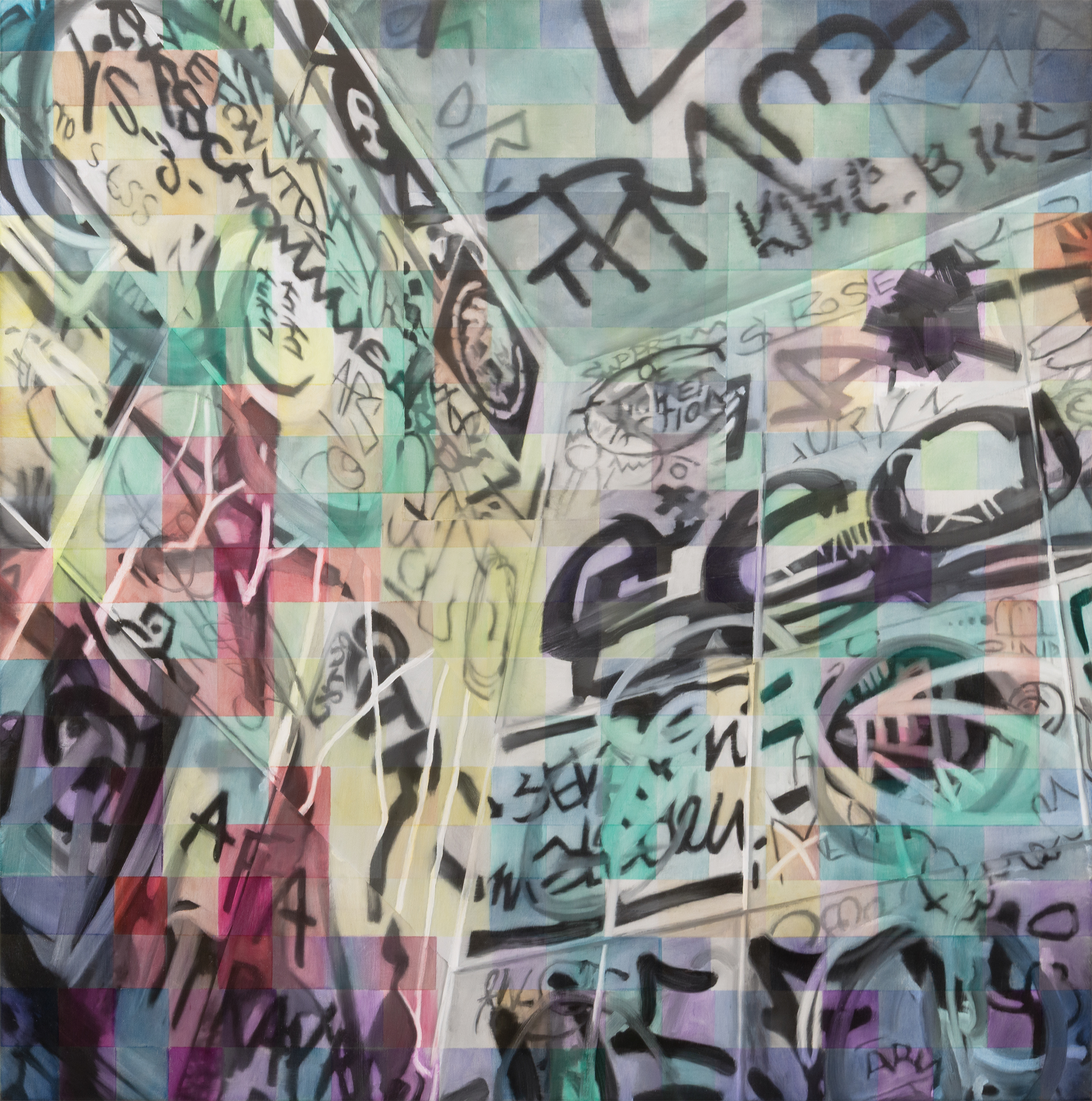 Star Corner - by Enda O'Donoghue - (2025) Oil on Canvas, 85 x 85 cm